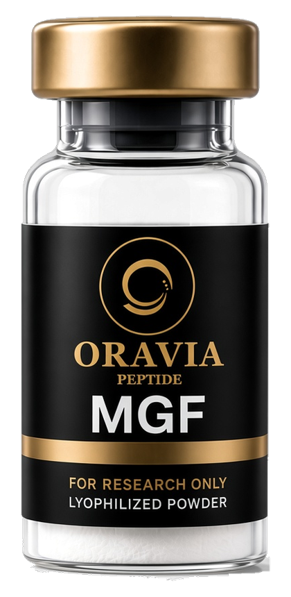 MGF lyophilized research peptide vial