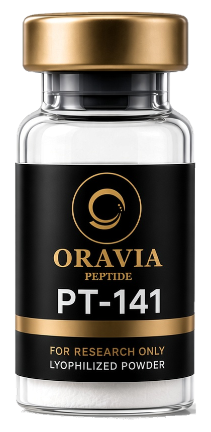 PT-141 lyophilized research peptide vial