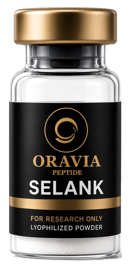 Selank lyophilized research peptide vial