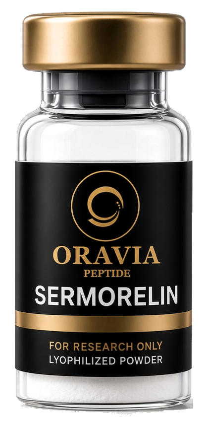 Sermorelin lyophilized research peptide vial