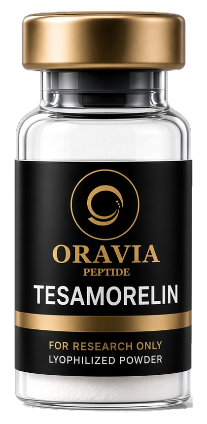 Tesamorelin lyophilized research peptide vial